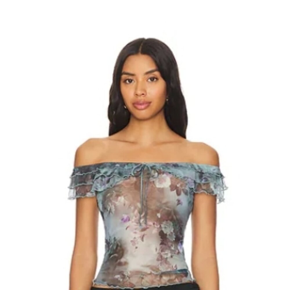 Not selling ISO: Revolve More to Come Giovanna Top in Blue Multi